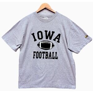 Vintage The Cotton Exchange Iowa Hawkeyes Single Stitch T-shirt Size L Gray NCAA